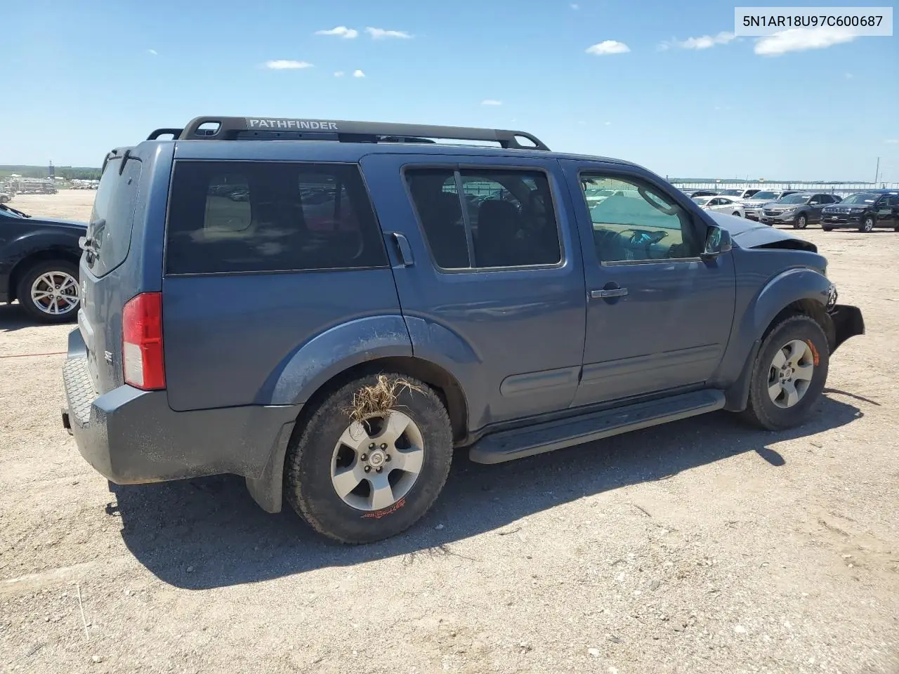 2007 Nissan Pathfinder Le VIN: 5N1AR18U97C600687 Lot: 62911825