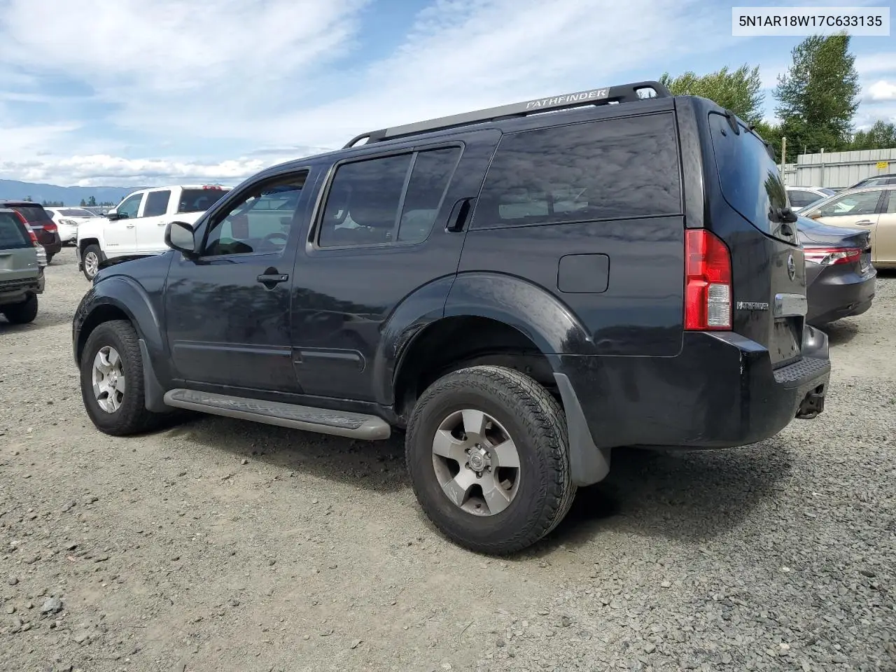2007 Nissan Pathfinder Le VIN: 5N1AR18W17C633135 Lot: 63122215