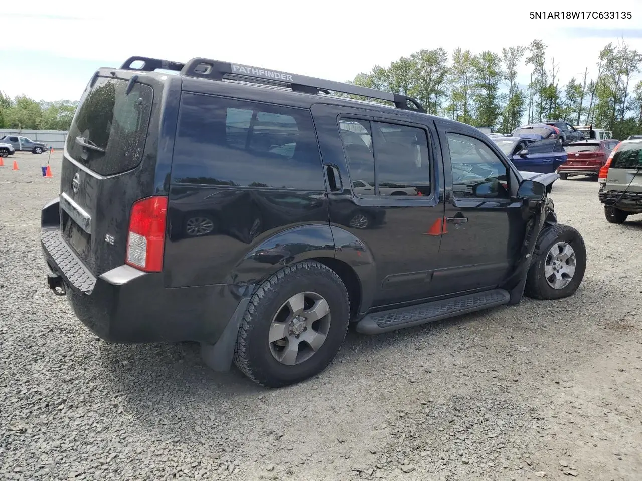 2007 Nissan Pathfinder Le VIN: 5N1AR18W17C633135 Lot: 63122215