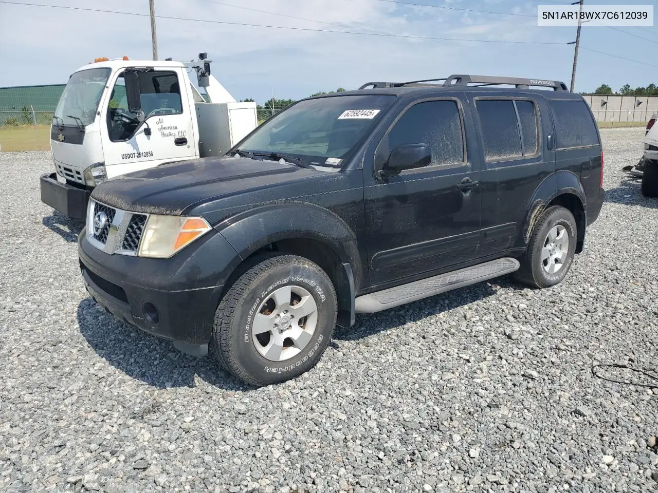 2007 Nissan Pathfinder Le VIN: 5N1AR18WX7C612039 Lot: 63212675