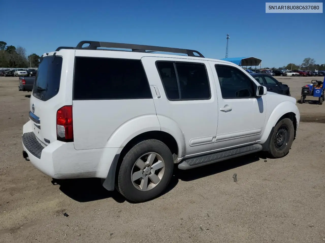 2008 Nissan Pathfinder S VIN: 5N1AR18U08C637080 Lot: 49217505