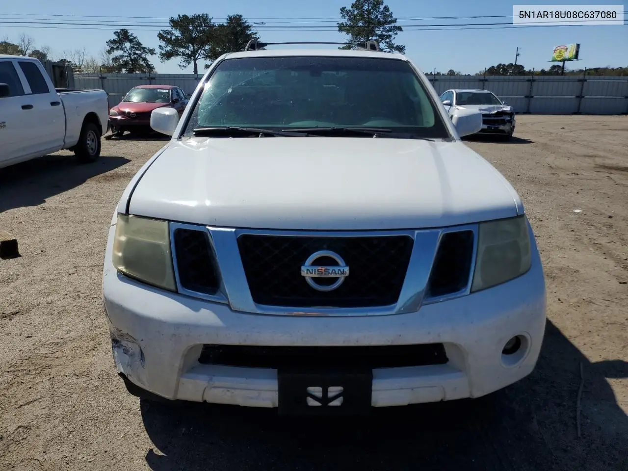 2008 Nissan Pathfinder S VIN: 5N1AR18U08C637080 Lot: 49217505