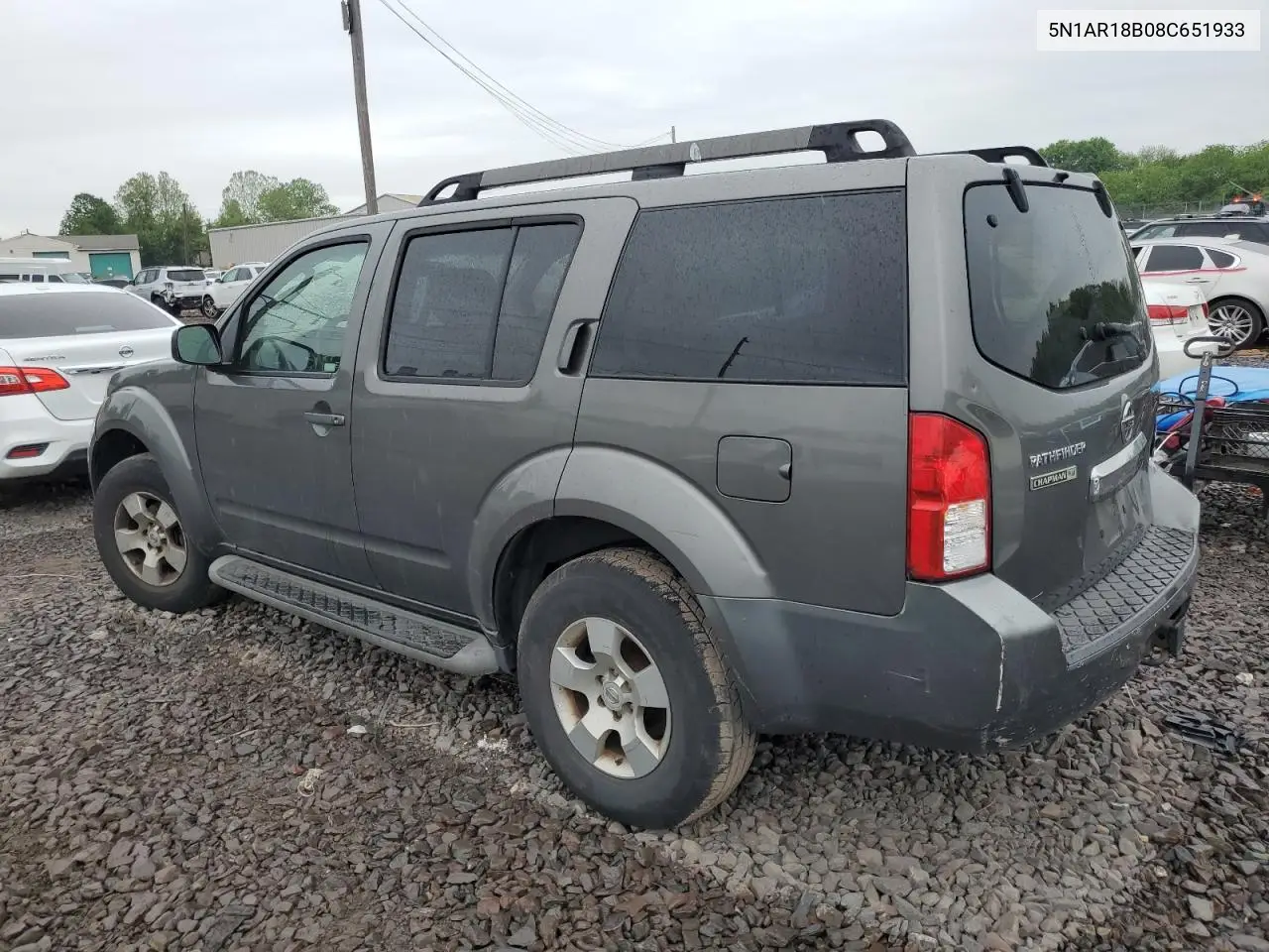 2008 Nissan Pathfinder S VIN: 5N1AR18B08C651933 Lot: 51918165