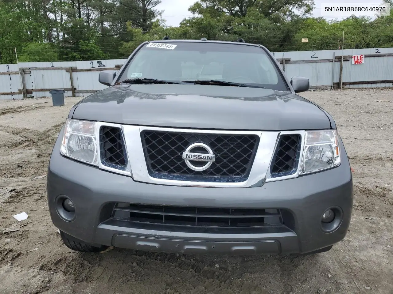2008 Nissan Pathfinder S VIN: 5N1AR18B68C640970 Lot: 55920745