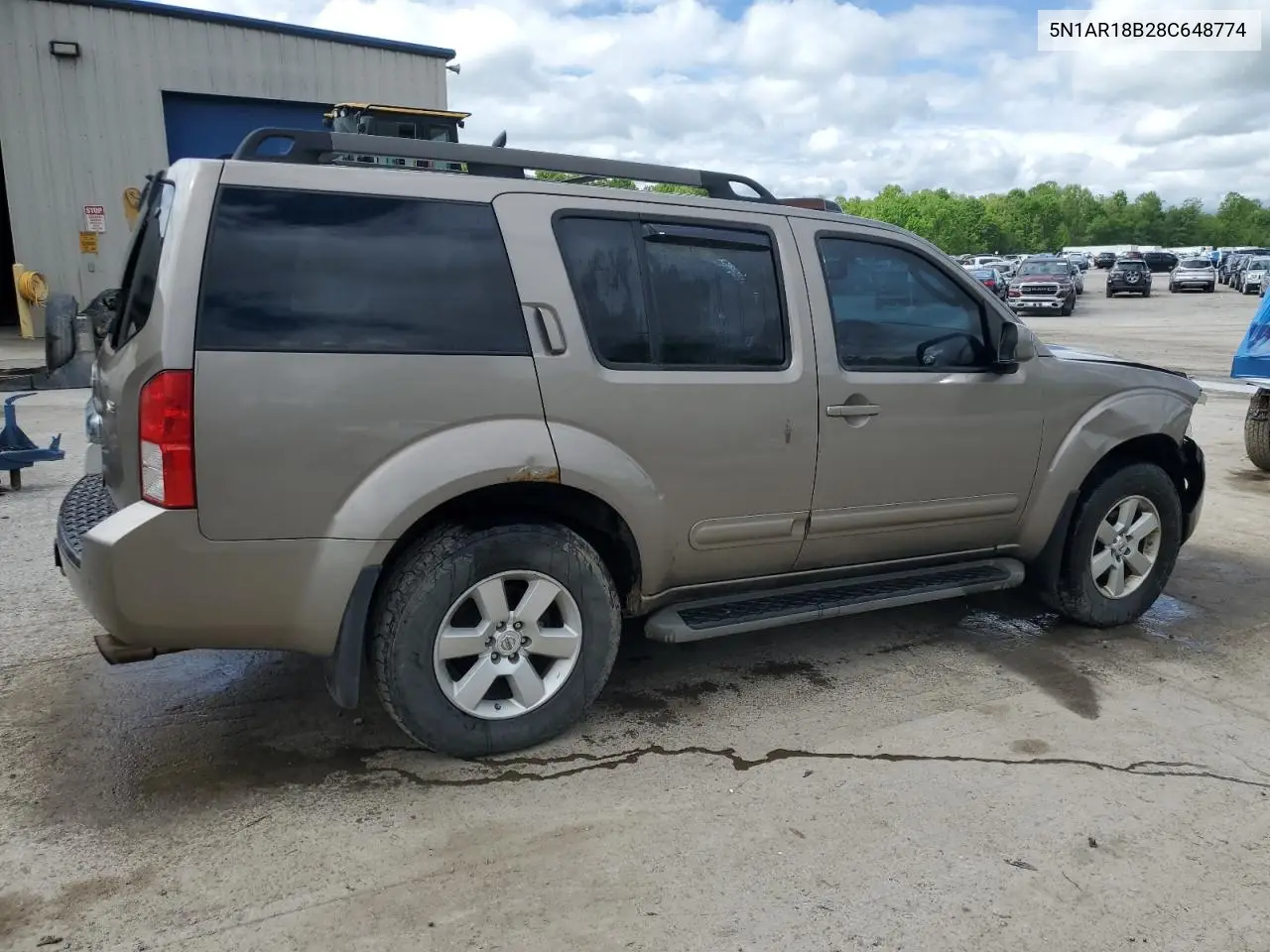 2008 Nissan Pathfinder S VIN: 5N1AR18B28C648774 Lot: 56690485