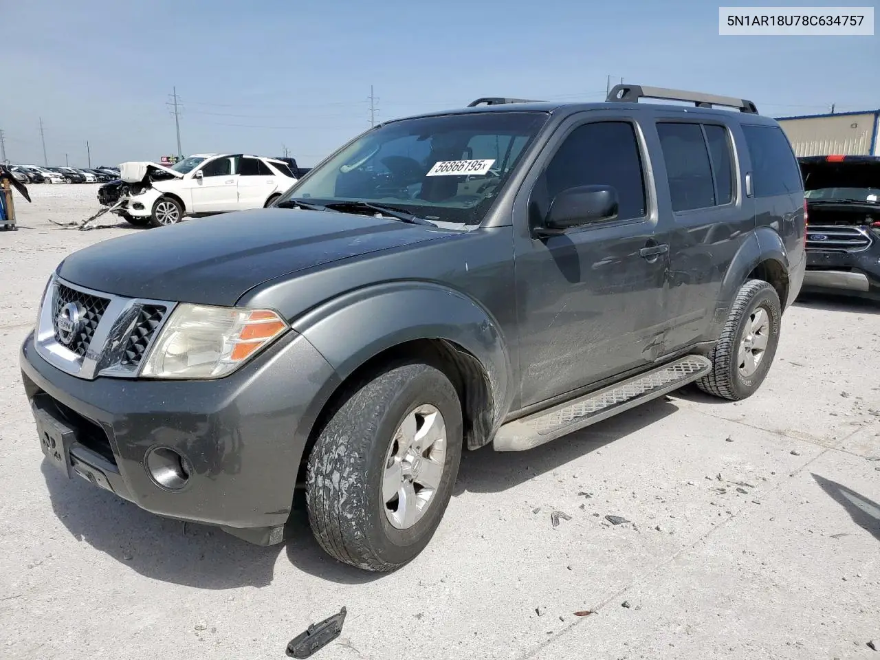 2008 Nissan Pathfinder S VIN: 5N1AR18U78C634757 Lot: 56866195