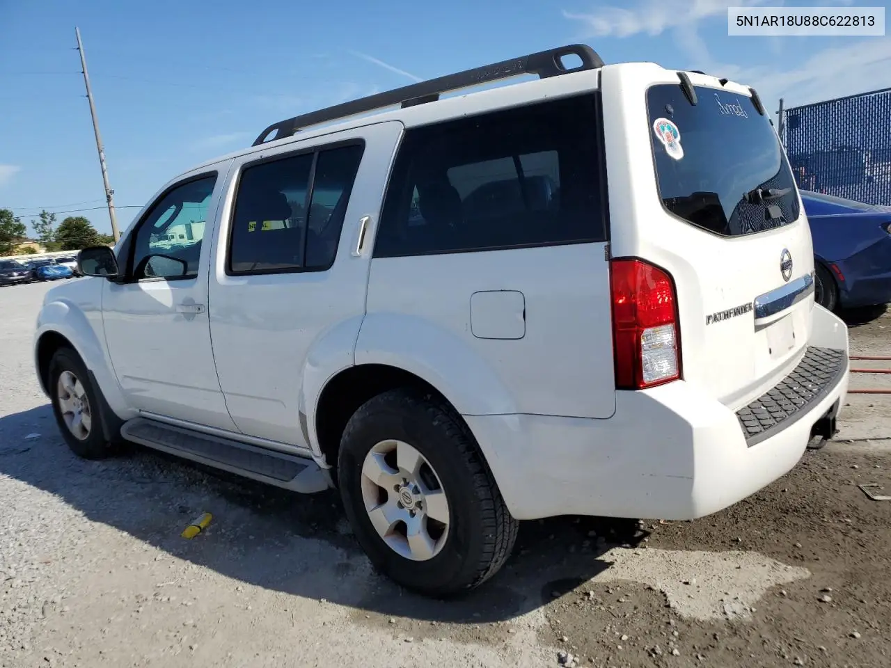 2008 Nissan Pathfinder S VIN: 5N1AR18U88C622813 Lot: 62458865