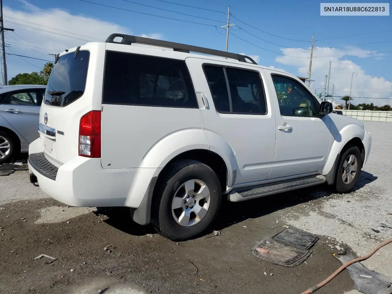2008 Nissan Pathfinder S VIN: 5N1AR18U88C622813 Lot: 62458865
