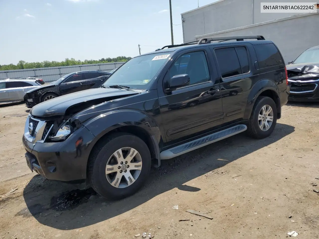 2010 Nissan Pathfinder S VIN: 5N1AR1NB1AC622242 Lot: 62639055