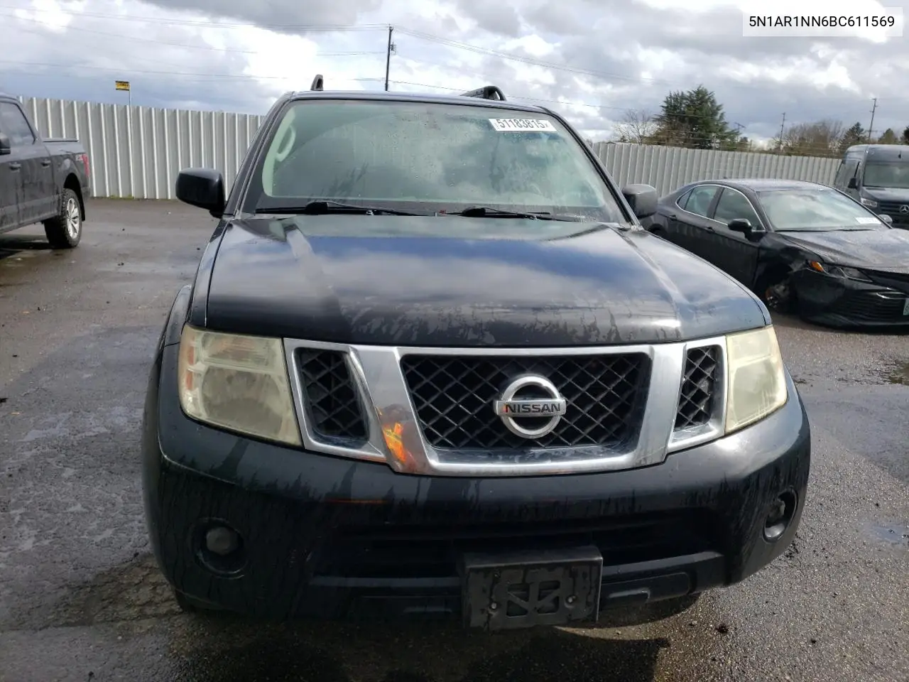 2011 Nissan Pathfinder S VIN: 5N1AR1NN6BC611569 Lot: 51183815