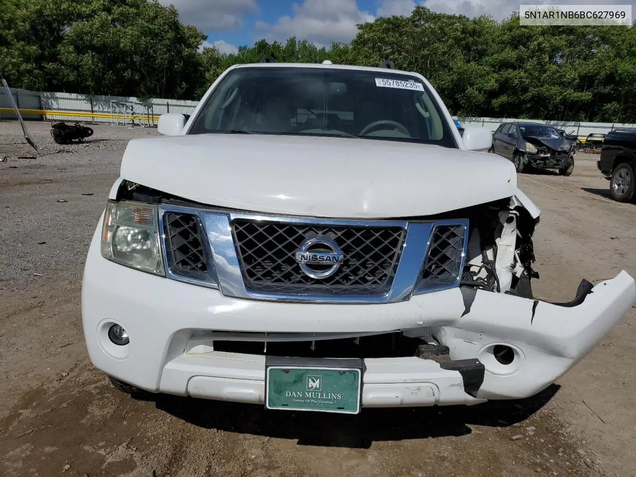 2011 Nissan Pathfinder S VIN: 5N1AR1NB6BC627969 Lot: 55785235