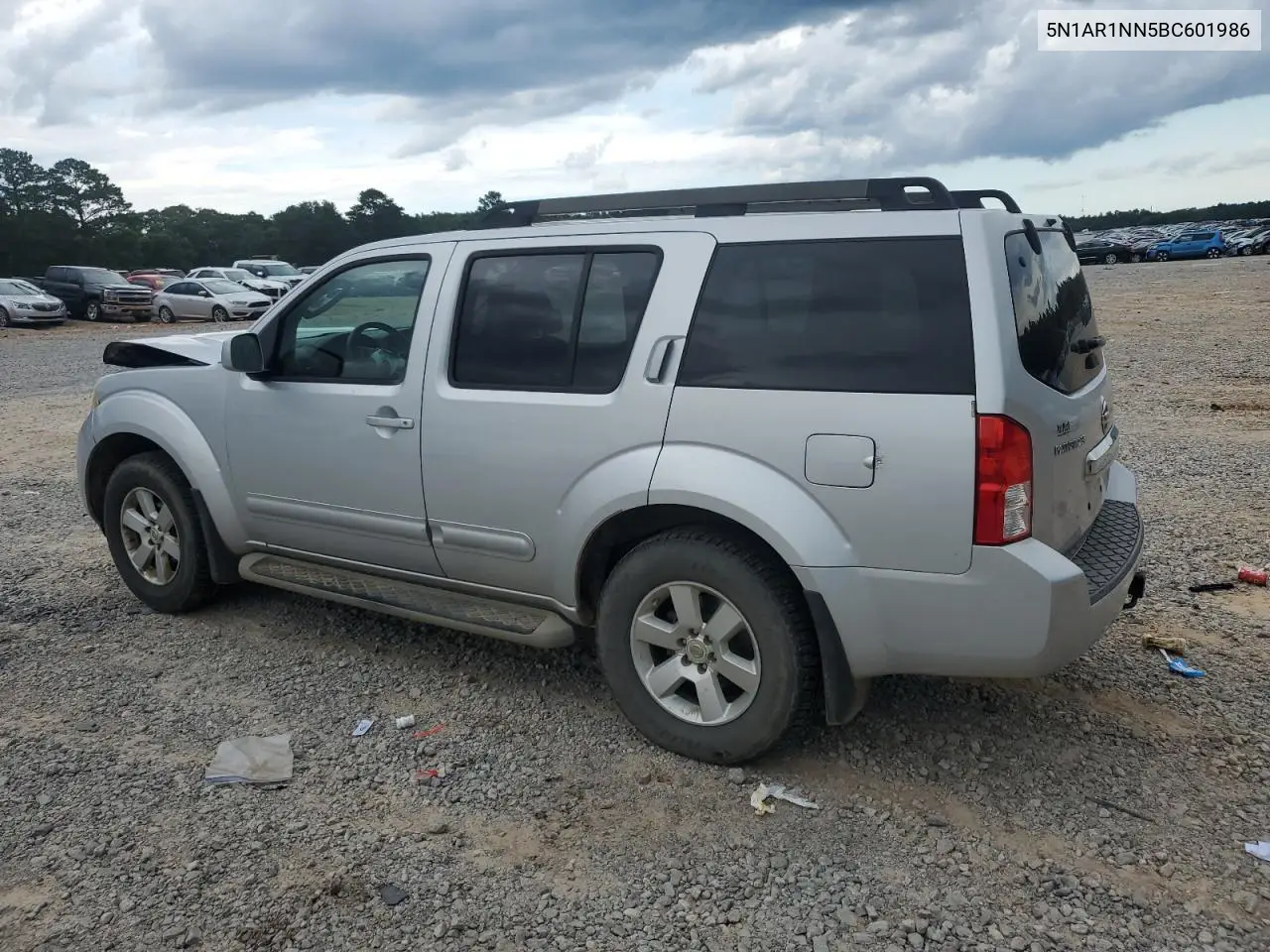 2011 Nissan Pathfinder S VIN: 5N1AR1NN5BC601986 Lot: 62945145