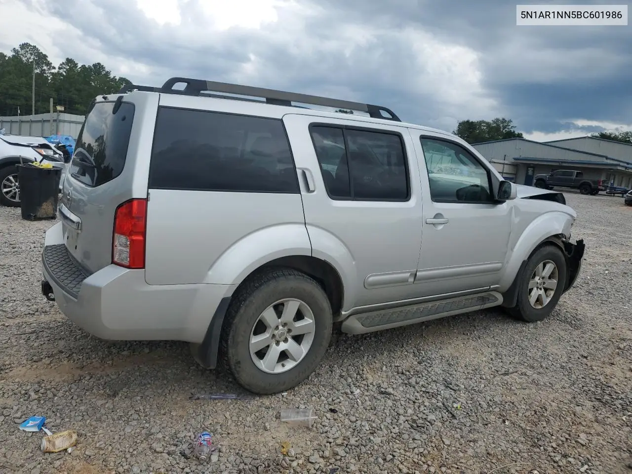 2011 Nissan Pathfinder S VIN: 5N1AR1NN5BC601986 Lot: 62945145