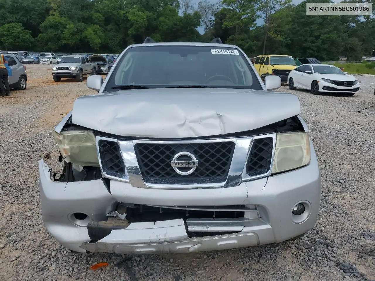 2011 Nissan Pathfinder S VIN: 5N1AR1NN5BC601986 Lot: 62945145