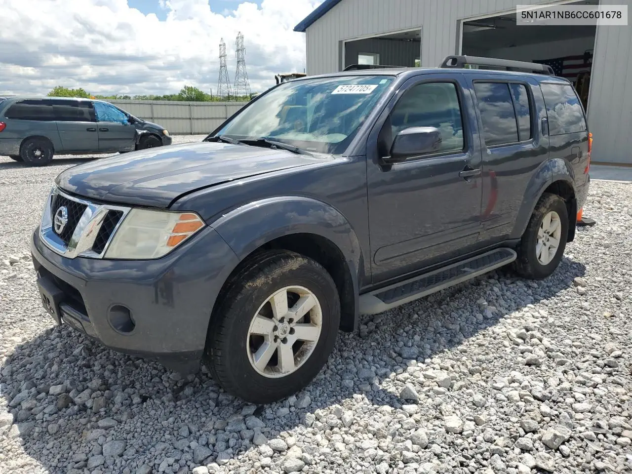 2012 Nissan Pathfinder S VIN: 5N1AR1NB6CC601678 Lot: 57247705