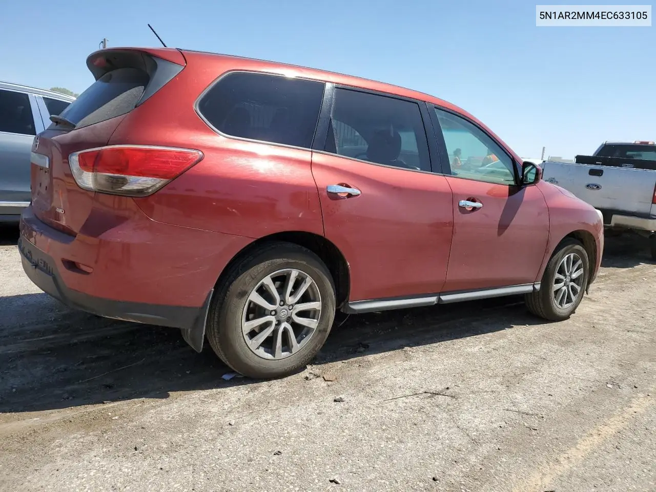 2014 Nissan Pathfinder S VIN: 5N1AR2MM4EC633105 Lot: 56844185
