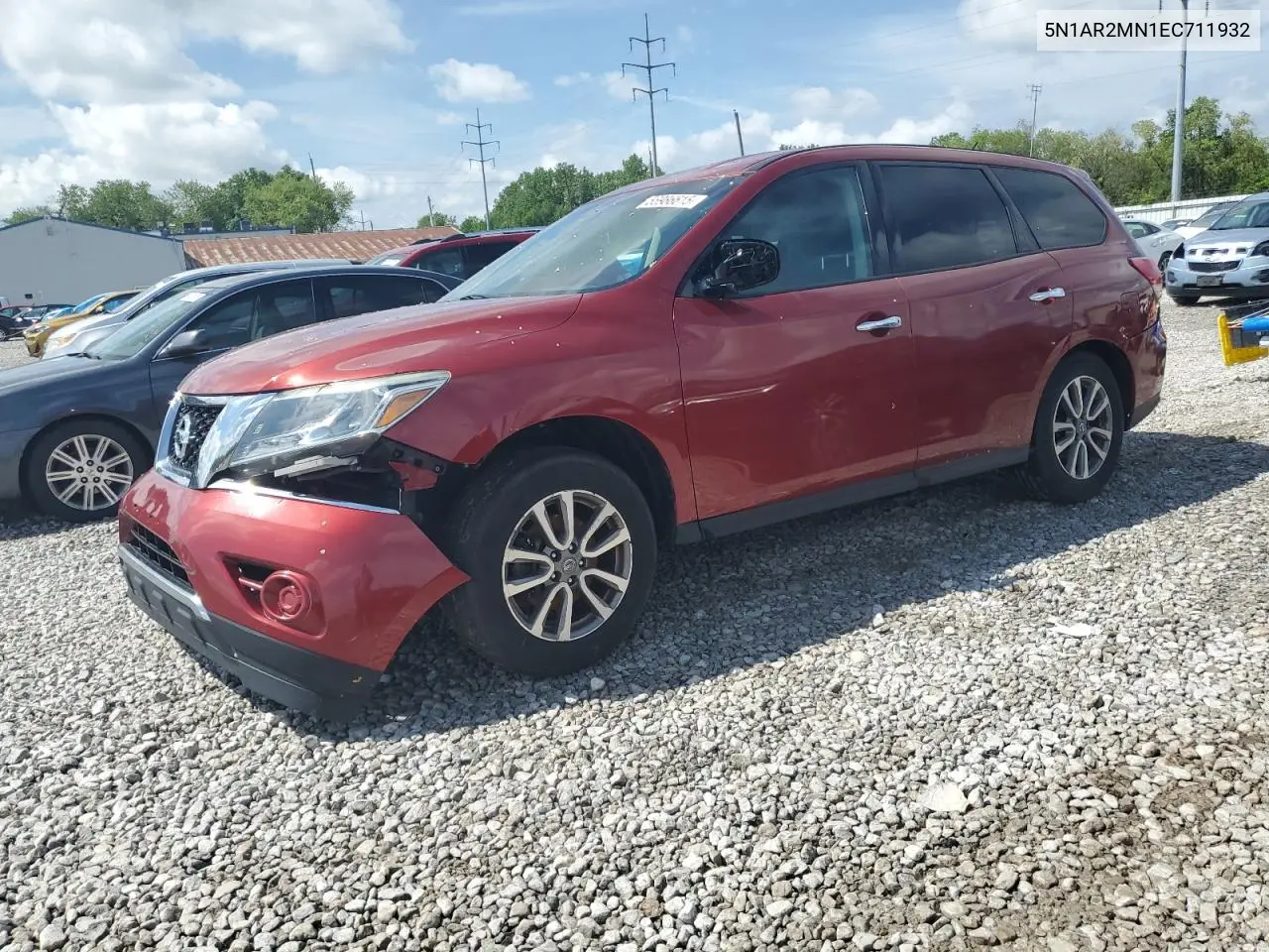 2014 Nissan Pathfinder S VIN: 5N1AR2MN1EC711932 Lot: 56986615