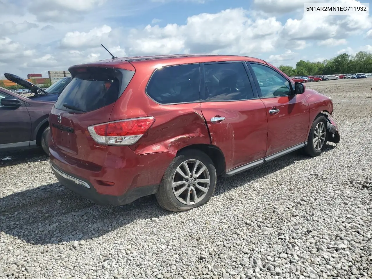 2014 Nissan Pathfinder S VIN: 5N1AR2MN1EC711932 Lot: 56986615