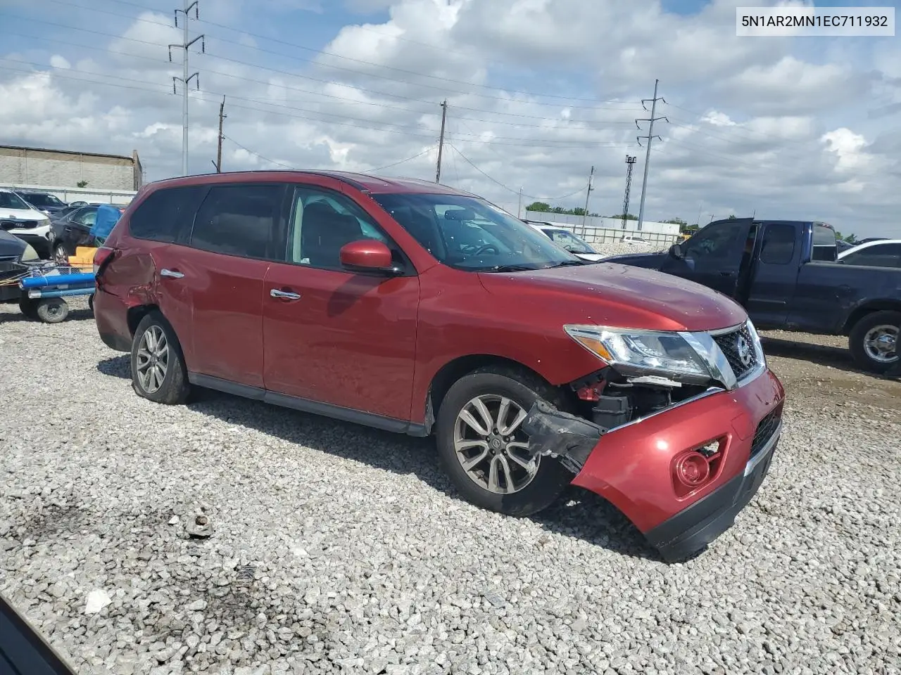 2014 Nissan Pathfinder S VIN: 5N1AR2MN1EC711932 Lot: 56986615