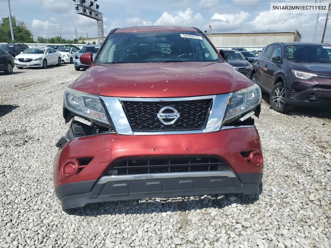 2014 Nissan Pathfinder S VIN: 5N1AR2MN1EC711932 Lot: 56986615