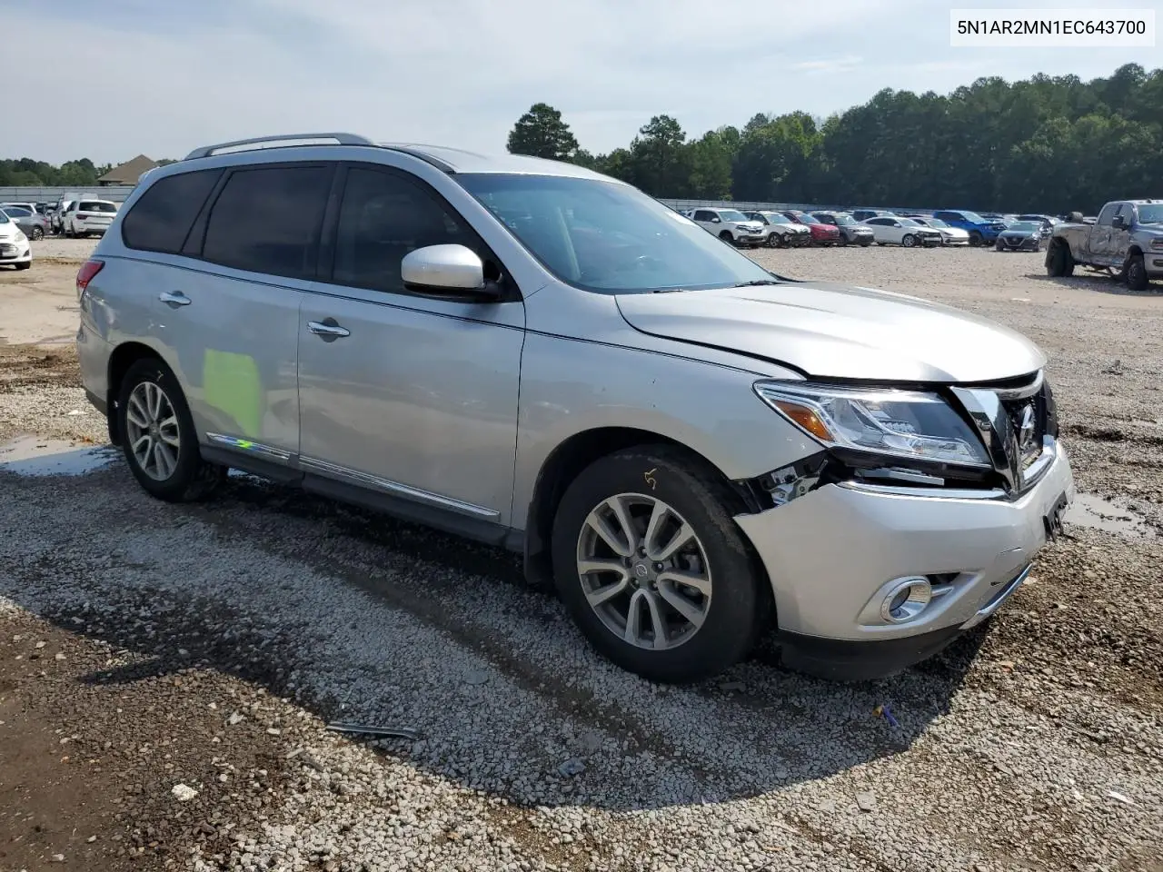 2014 Nissan Pathfinder S VIN: 5N1AR2MN1EC643700 Lot: 62179355