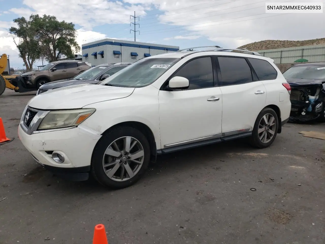 2014 Nissan Pathfinder S VIN: 5N1AR2MMXEC640933 Lot: 62743975