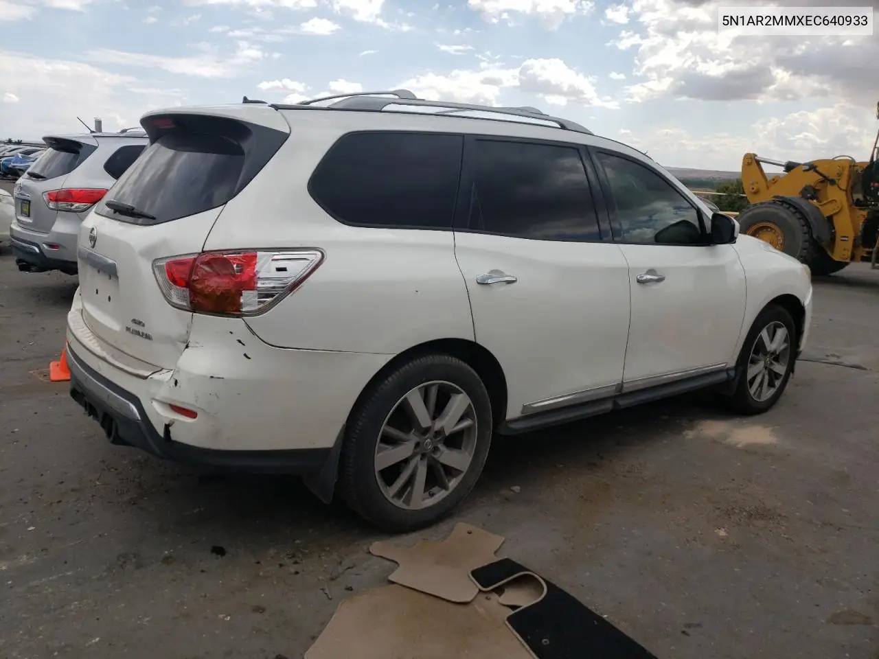 2014 Nissan Pathfinder S VIN: 5N1AR2MMXEC640933 Lot: 62743975