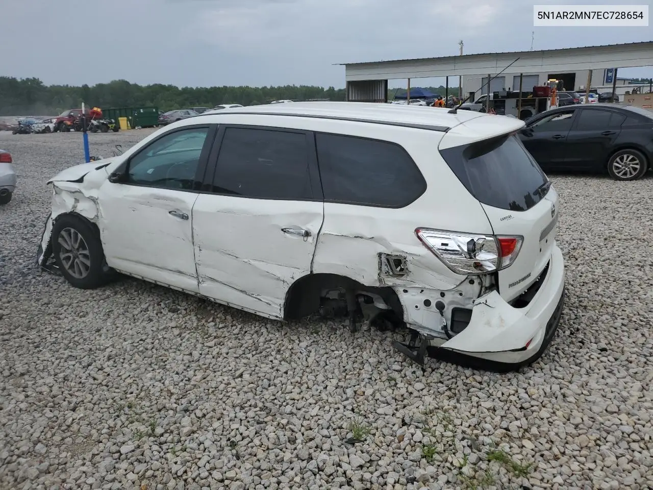 2014 Nissan Pathfinder S VIN: 5N1AR2MN7EC728654 Lot: 63378065