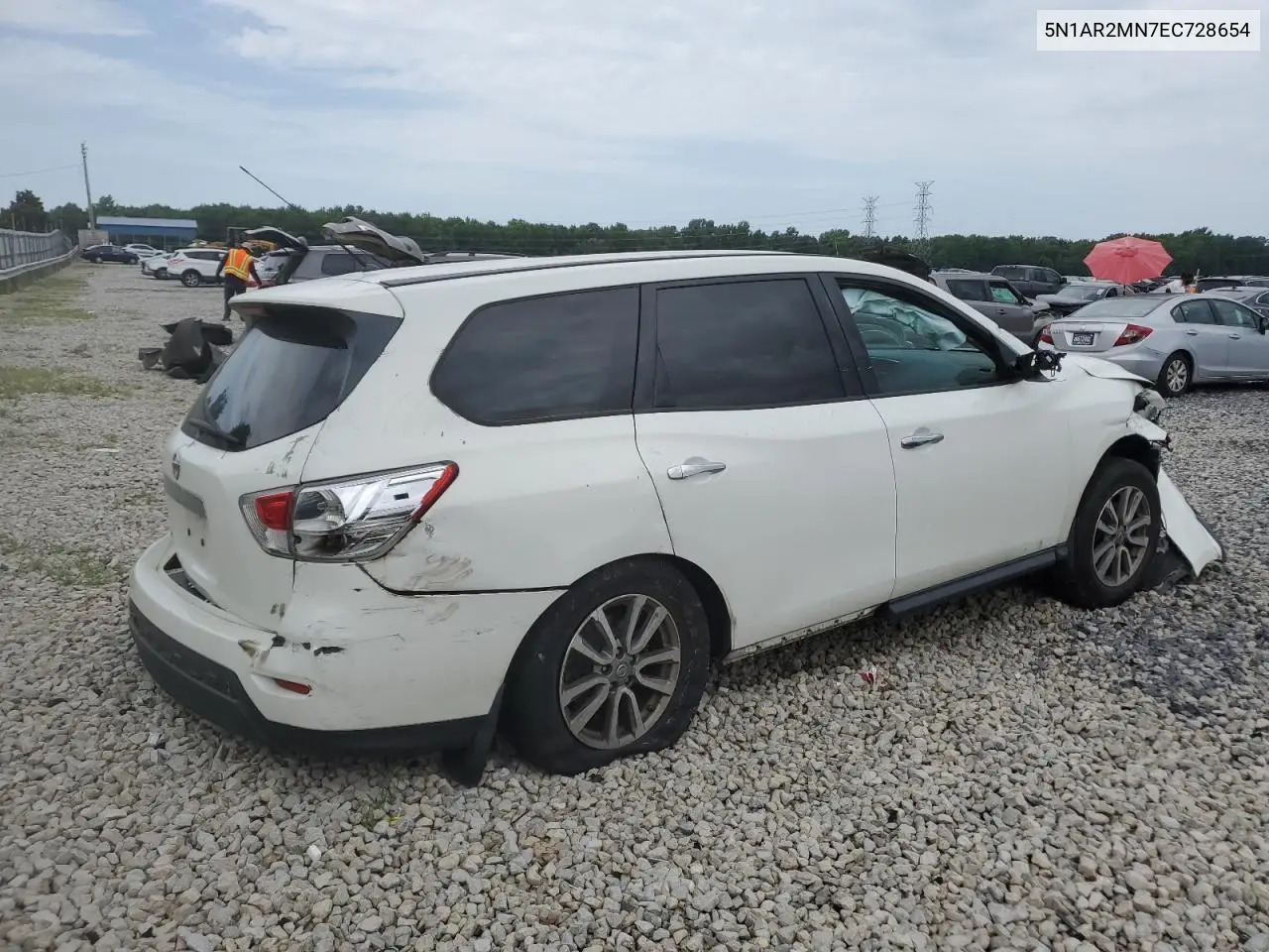 2014 Nissan Pathfinder S VIN: 5N1AR2MN7EC728654 Lot: 63378065