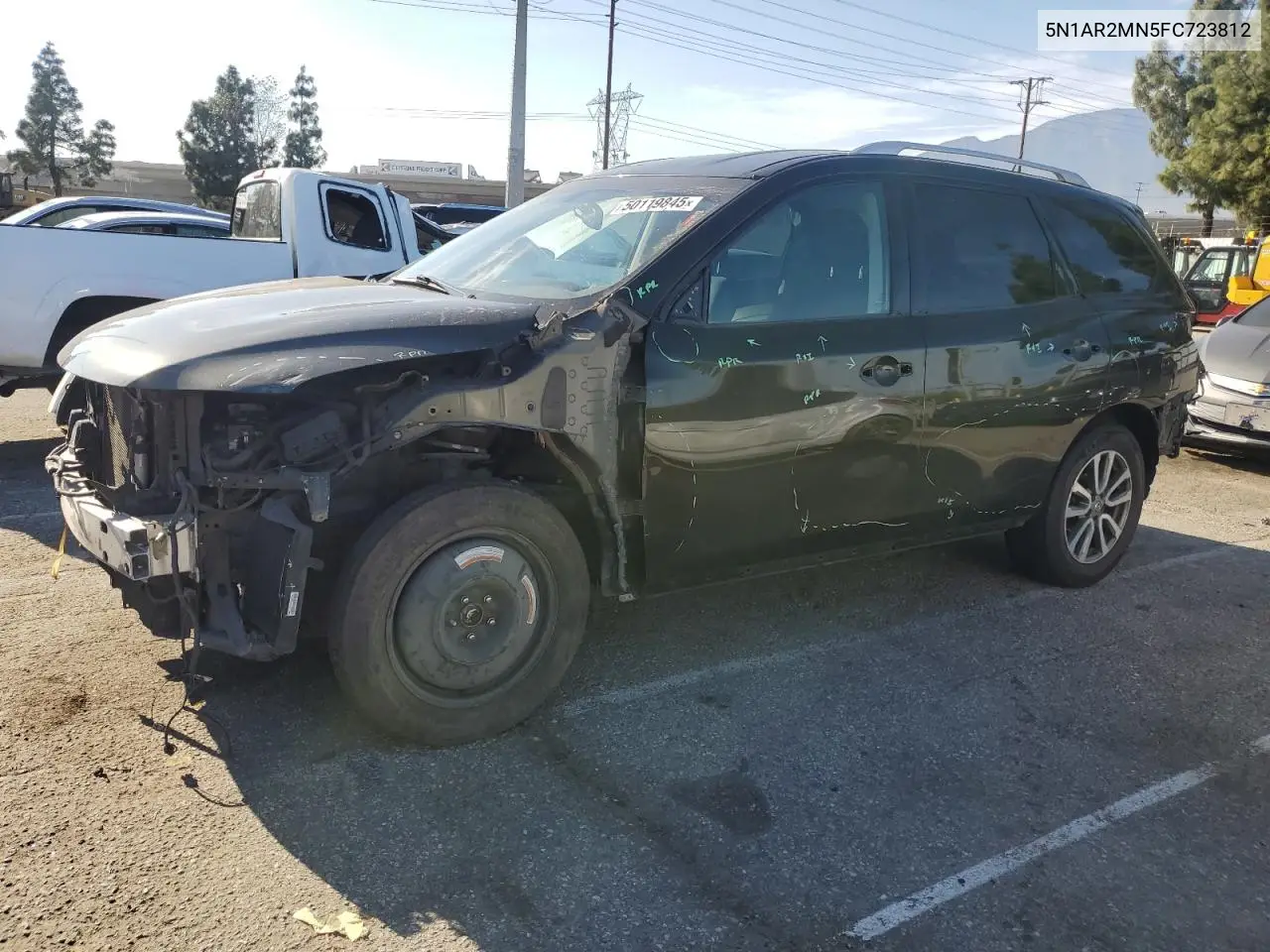2015 Nissan Pathfinder S VIN: 5N1AR2MN5FC723812 Lot: 50119845