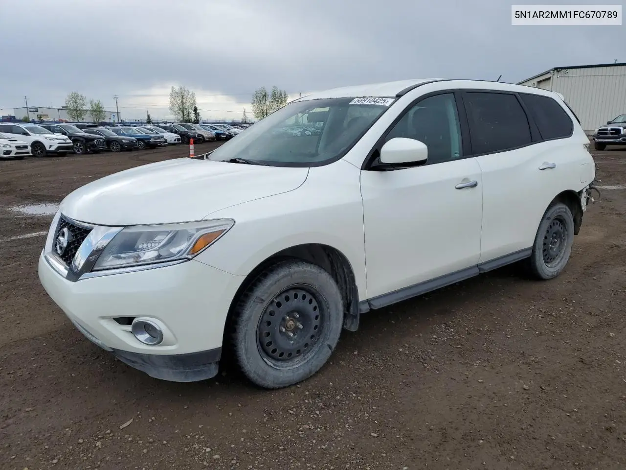 2015 Nissan Pathfinder S VIN: 5N1AR2MM1FC670789 Lot: 56910425