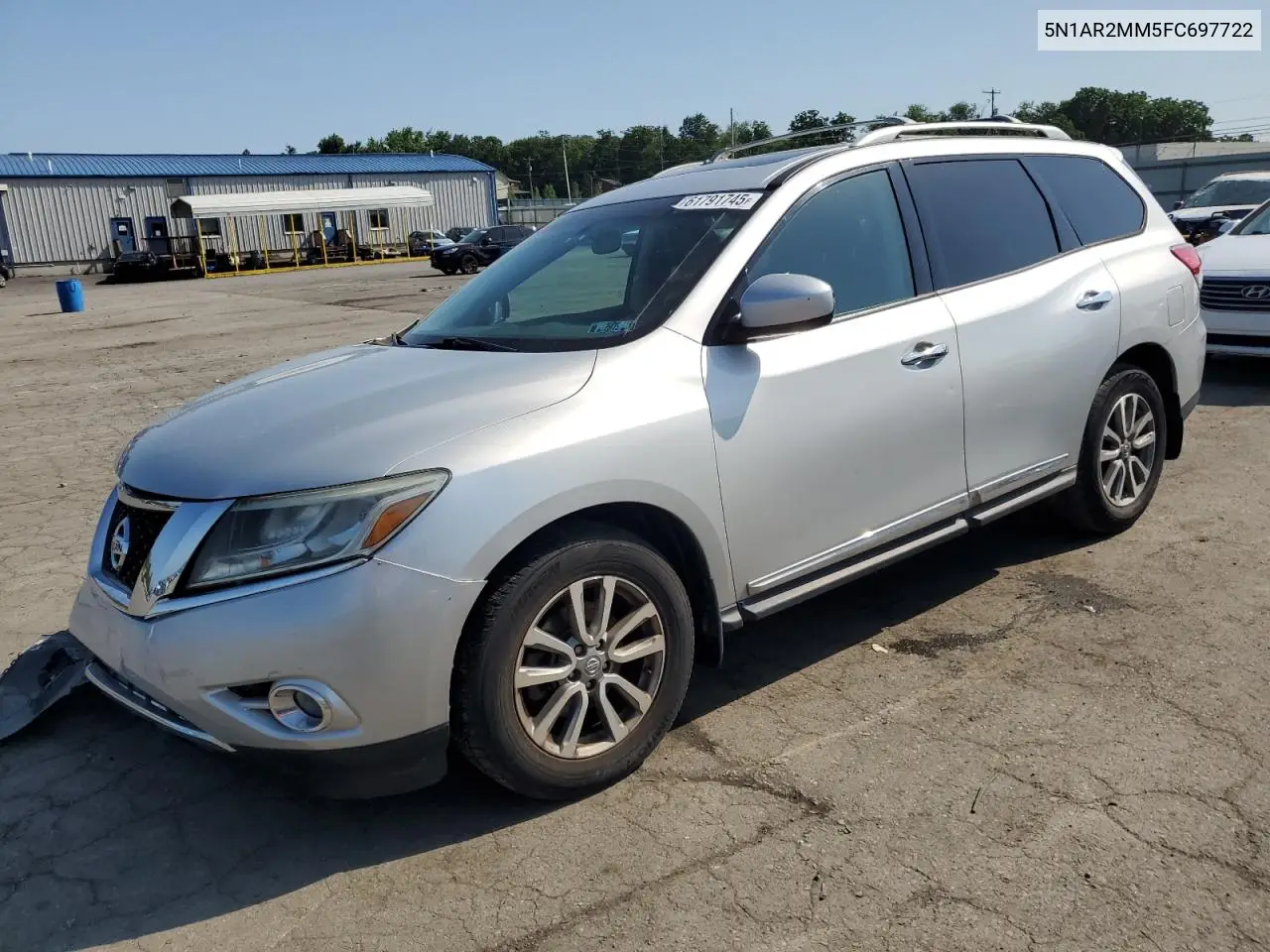 2015 Nissan Pathfinder S VIN: 5N1AR2MM5FC697722 Lot: 61791745