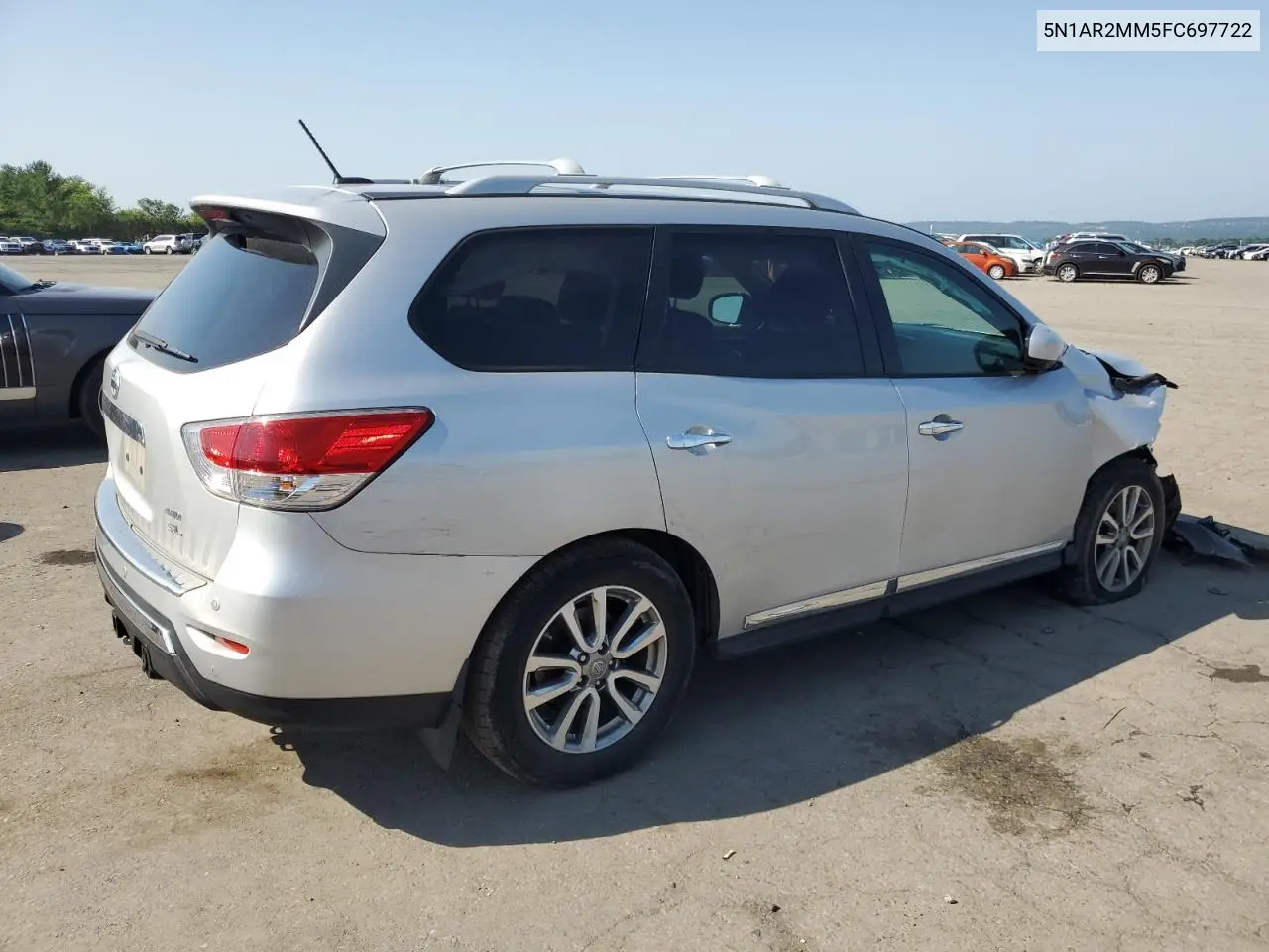 2015 Nissan Pathfinder S VIN: 5N1AR2MM5FC697722 Lot: 61791745