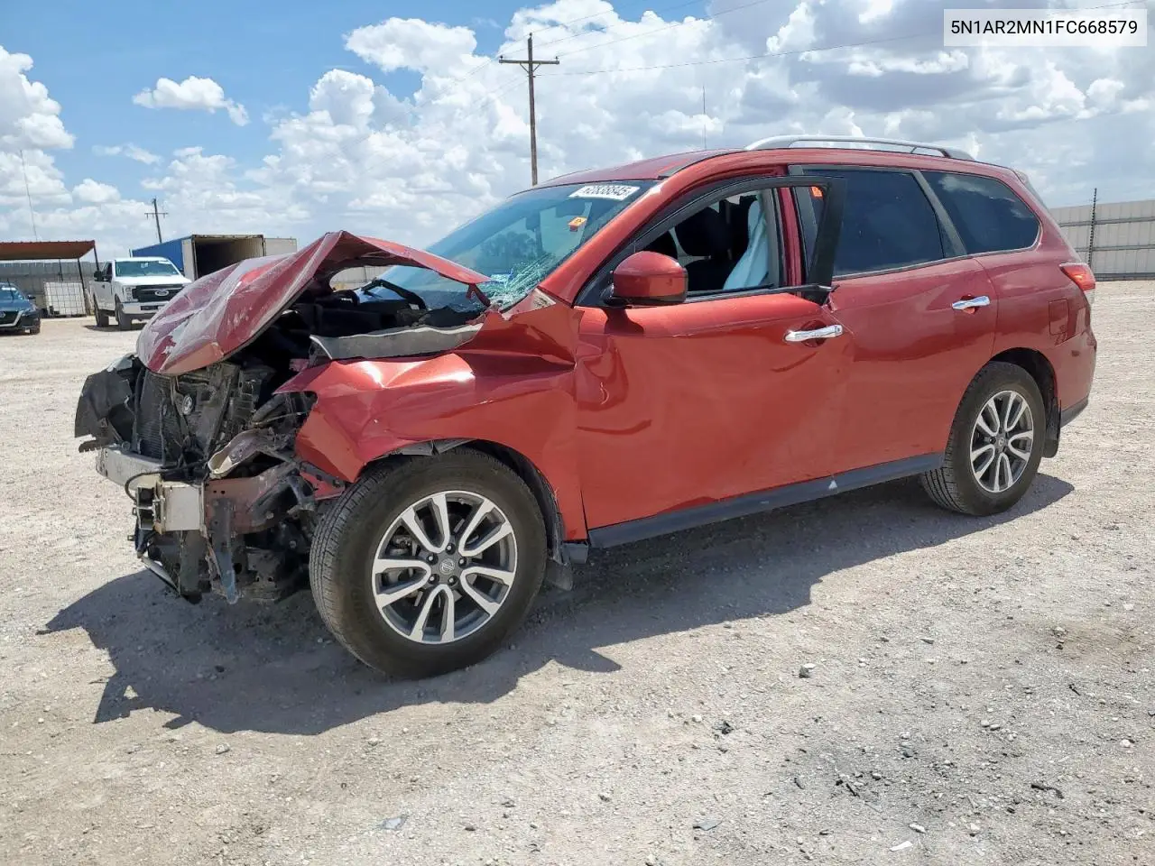 2015 Nissan Pathfinder S VIN: 5N1AR2MN1FC668579 Lot: 62838845