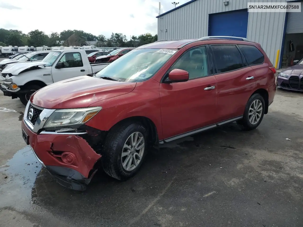 2015 Nissan Pathfinder S VIN: 5N1AR2MMXFC687588 Lot: 62910345