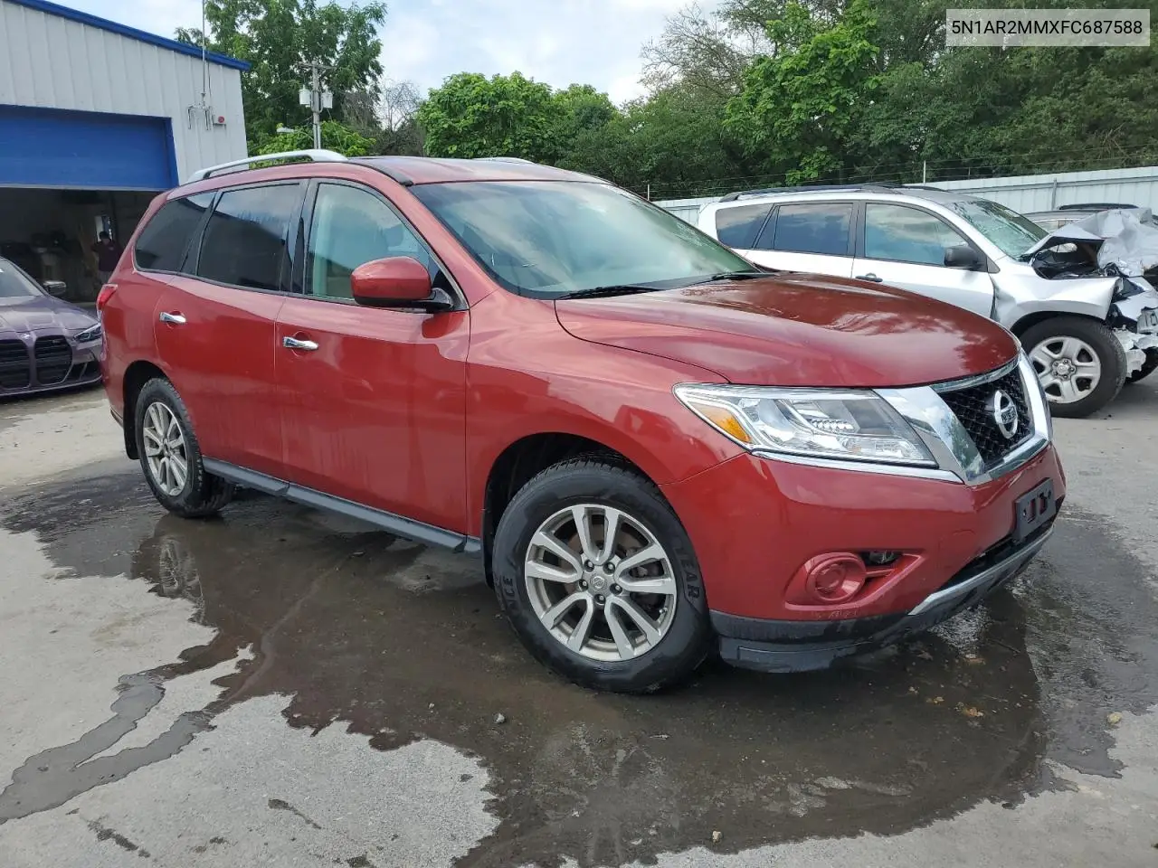 2015 Nissan Pathfinder S VIN: 5N1AR2MMXFC687588 Lot: 62910345