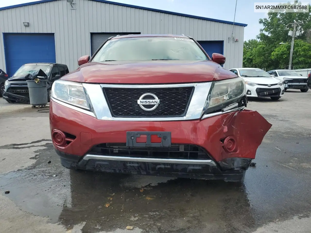 2015 Nissan Pathfinder S VIN: 5N1AR2MMXFC687588 Lot: 62910345