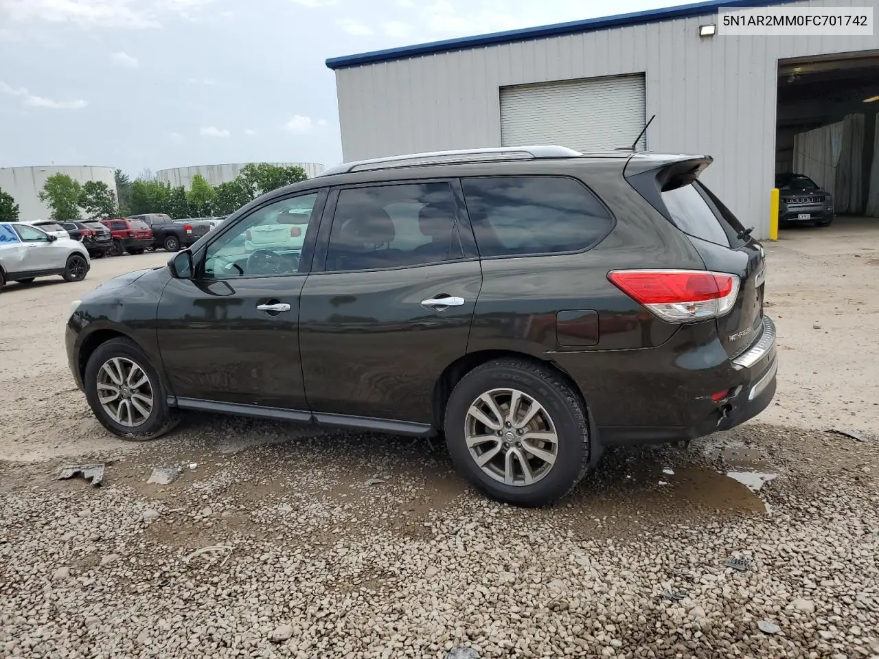 2015 Nissan Pathfinder S VIN: 5N1AR2MM0FC701742 Lot: 63276445