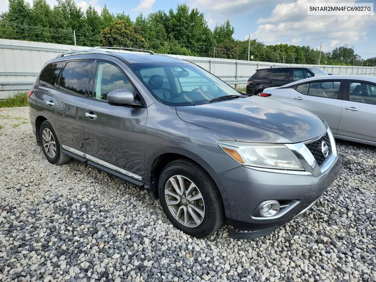 2015 Nissan Pathfinder S VIN: 5N1AR2MN4FC690270 Lot: 66142585