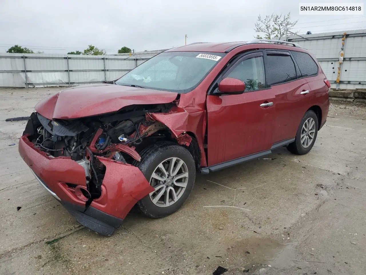 2016 Nissan Pathfinder S VIN: 5N1AR2MM8GC614818 Lot: 56833695