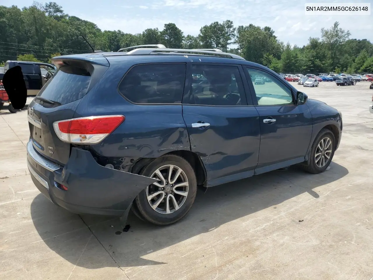 2016 Nissan Pathfinder S VIN: 5N1AR2MM5GC626148 Lot: 61917125