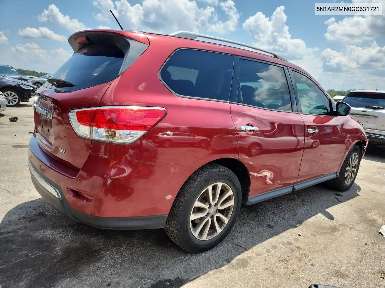 2016 Nissan Pathfinder S VIN: 5N1AR2MN0GC631721 Lot: 62662545