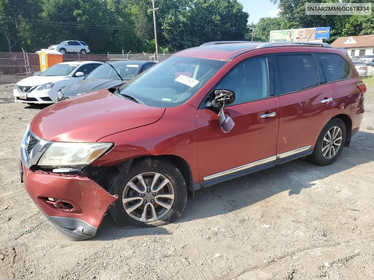 2016 Nissan Pathfinder S VIN: 5N1AR2MM6GC618334 Lot: 65502695