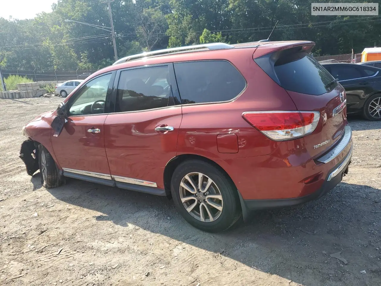 2016 Nissan Pathfinder S VIN: 5N1AR2MM6GC618334 Lot: 65502695