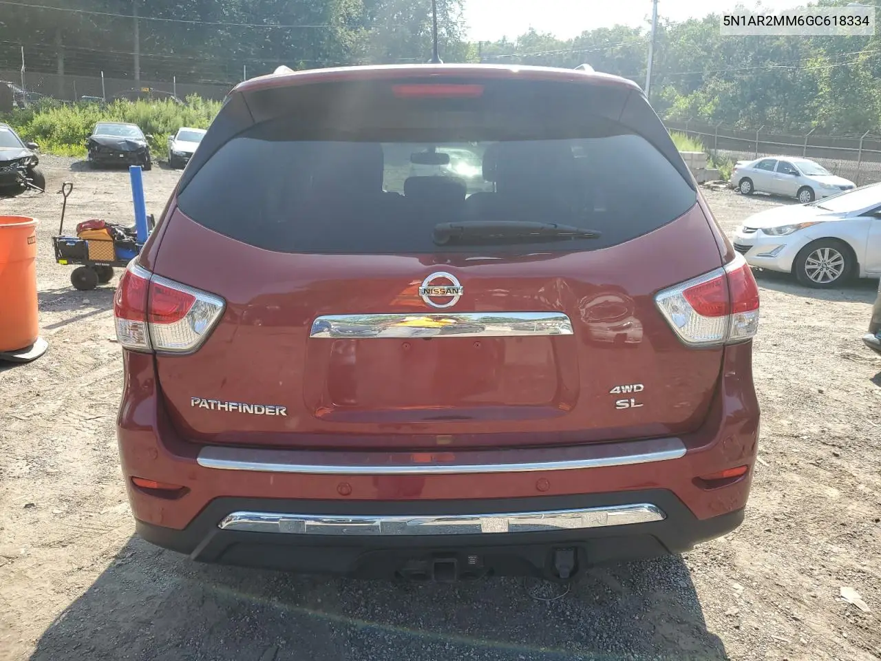 2016 Nissan Pathfinder S VIN: 5N1AR2MM6GC618334 Lot: 65502695