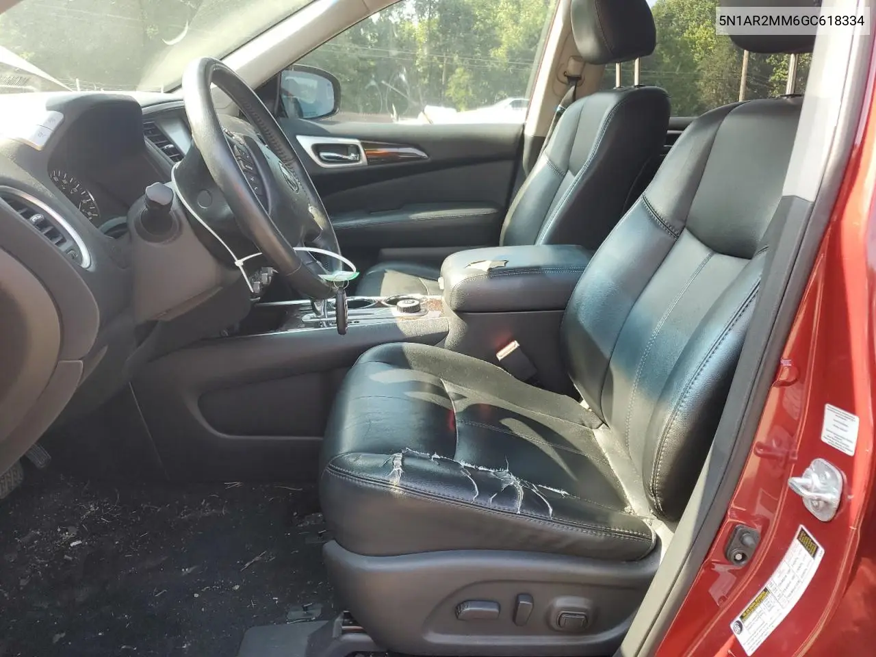 2016 Nissan Pathfinder S VIN: 5N1AR2MM6GC618334 Lot: 65502695