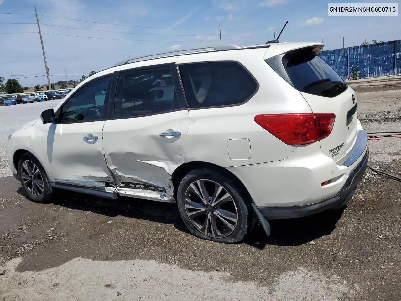 2017 Nissan Pathfinder S VIN: 5N1DR2MN6HC600715 Lot: 53942805