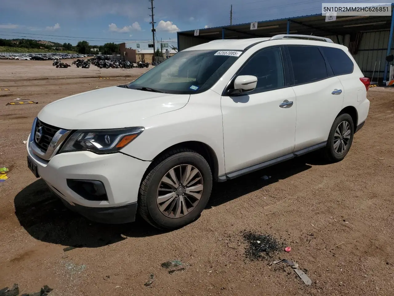 2017 Nissan Pathfinder S VIN: 5N1DR2MM2HC626851 Lot: 62557085
