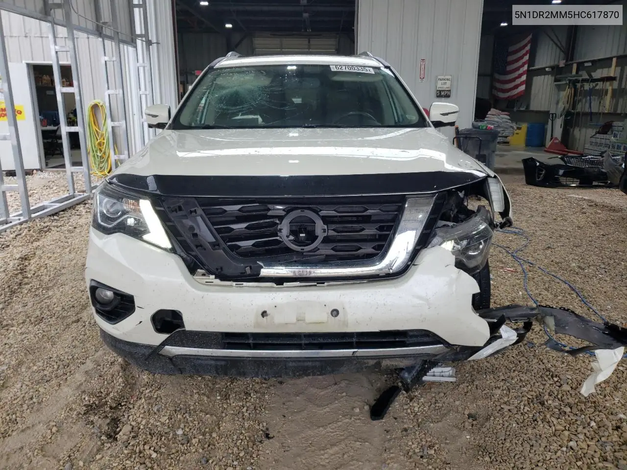 2017 Nissan Pathfinder S VIN: 5N1DR2MM5HC617870 Lot: 62700335