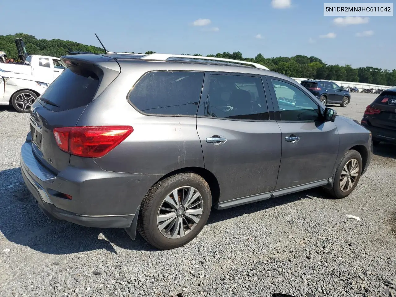 2017 Nissan Pathfinder S VIN: 5N1DR2MN3HC611042 Lot: 63121595